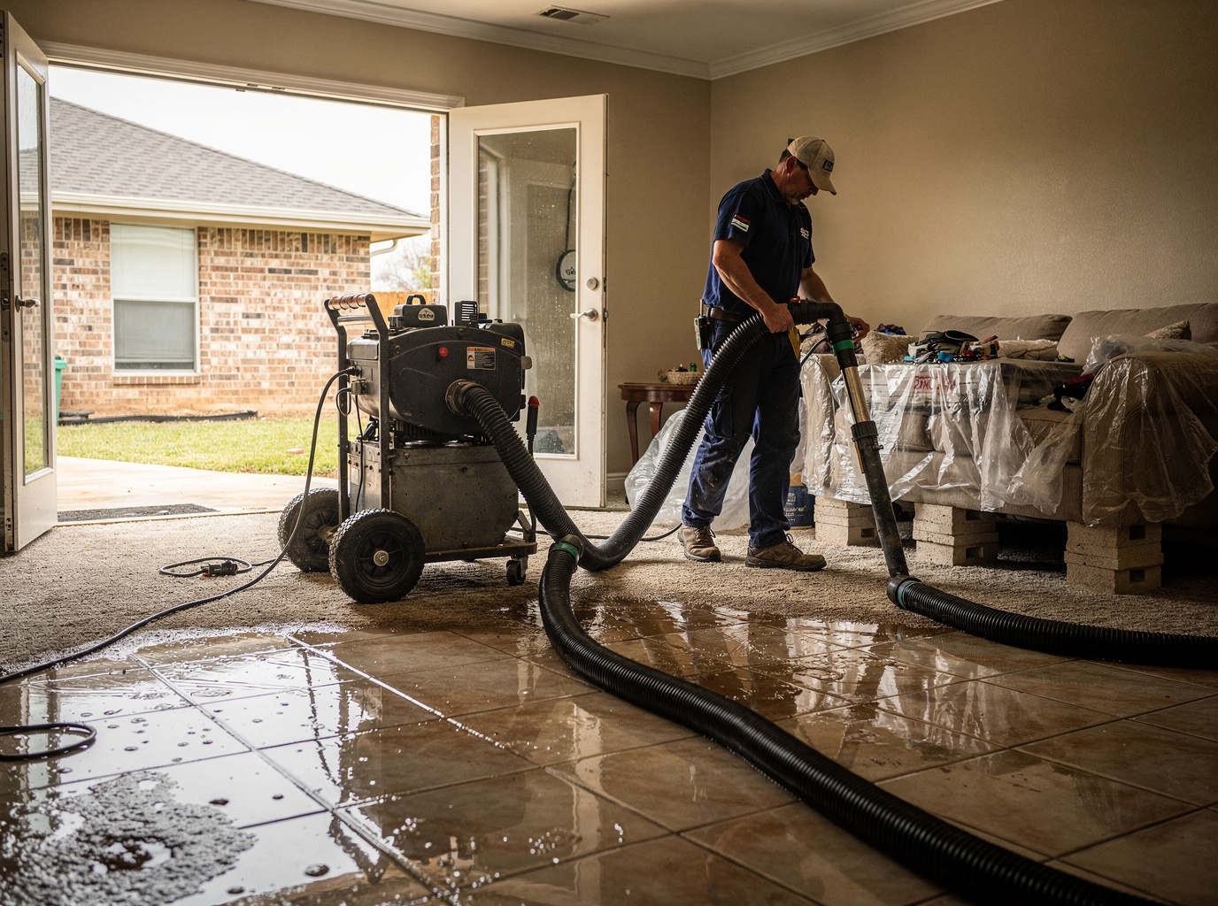 Flood Water Extraction by Rockwall Flood Recovery in Texas, Rockwall